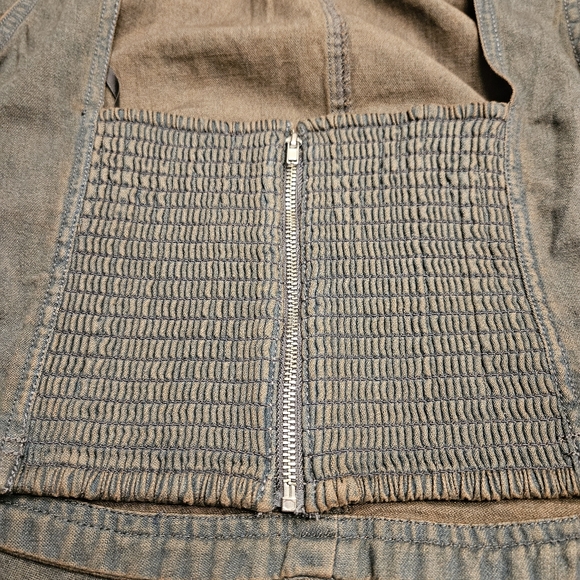 NWOT Free People 2 Piece Ryder Denim Set Skirt & Crop Top Size-XL - Picture 8 of 8